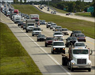 Many in Florida are evacuating ahead of Wilma's arrival