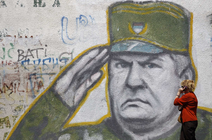 Ratko Mladic graffiti