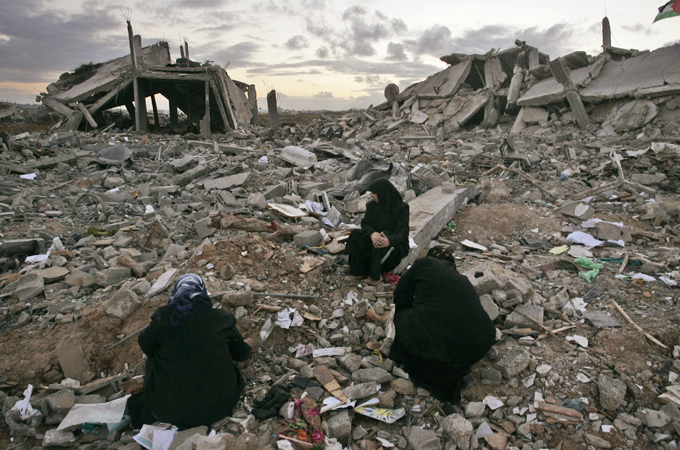 Gaza, building, rubble, homeless