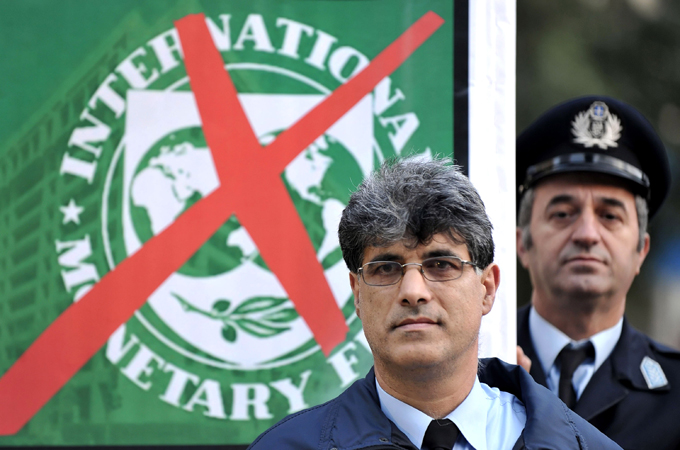 IMF protest in Greece