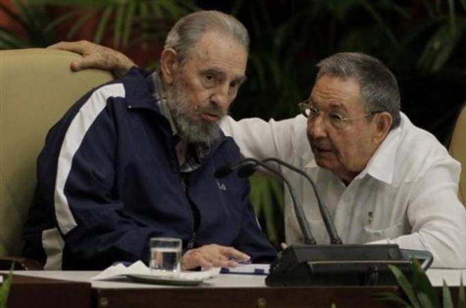 Fidel, left, and Raul Castro at the Communist Party Congress in Havana in 2011 [Reuters]