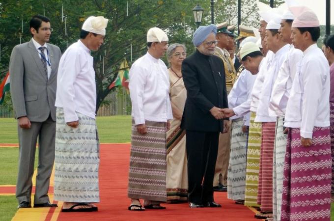 Visiting Indian Prime Minister Manmohan
