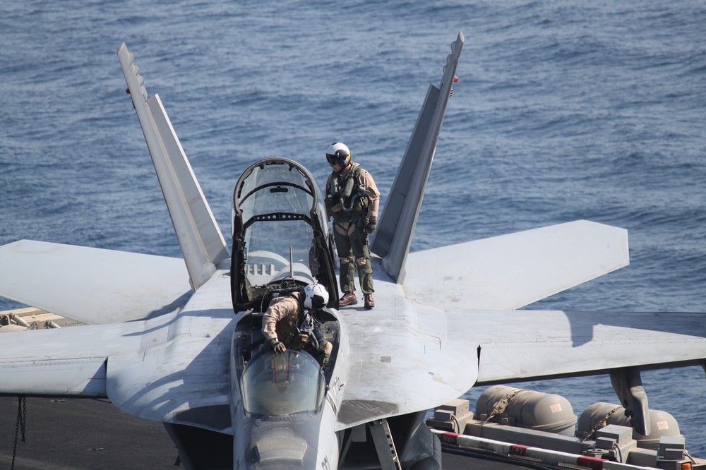 On board the USS Eisenhower