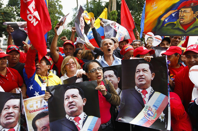 Chavez supporters