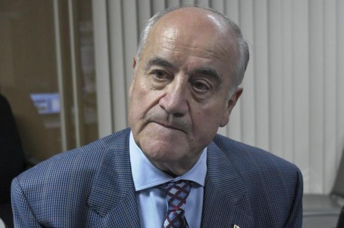 Julian Fantino, Canada''s Minister of International Cooperation, listens to questions during a news conference in Port-au-Prince
