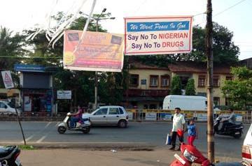 Signs reading “Say no to Nigerians” have sprung up in several places of Goa [Photo: NDTV]