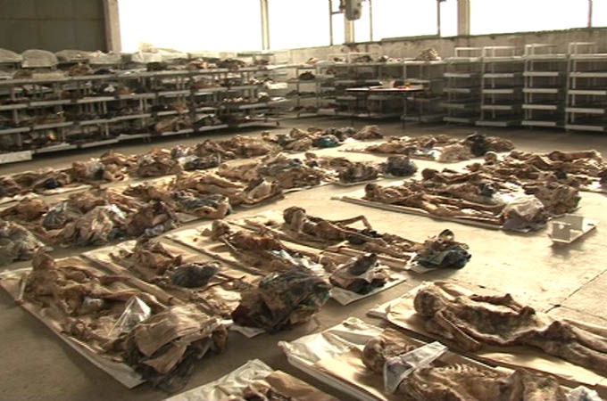 The morgue in Sanksi Most, where DNA testing is done on the victims of  ethnic cleansing [Flaminia Giambalvo/Al Jazeera]