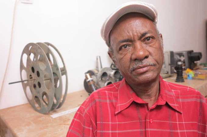 Tayeb el-Mahdi, chair of the Sudan Film Group, says documentaries thrive in Sudan [Isma'il Kushkush/Al Jazeera]