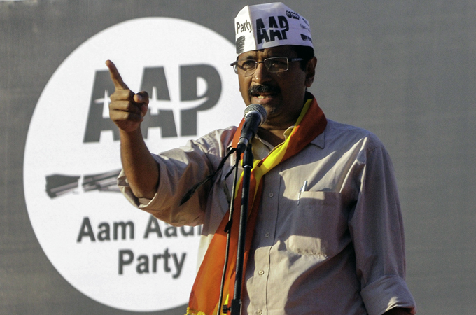 AAP's Arvind Kejriwal faces BJP leader Narendra Modi in the temple city of Varanasi in the last stage of polls [EPA]