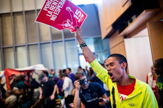 There is growing support for increasing the minimum wage across the US [AP]