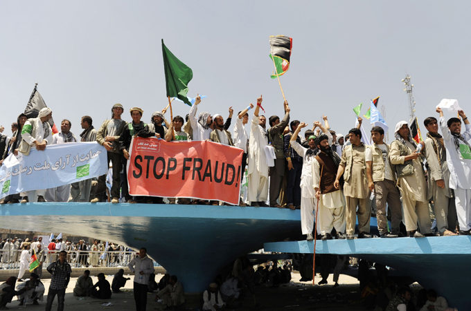 Afghan Presidential candidate Abdullah Abdullah has requested UN intervention in the vote count [EPA]