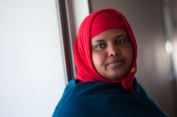 Fathima Haj Abdi lives in the the Via Slataper slum in Florence [Federico Scoppa/Al Jazeera]