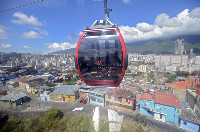 In Caracas, Venezuela, the architecture practice Urban-Think Tank lobbied the Chavez government into building a cable car up to the hillside barrio of San Agustin [AFP/Getty Images]