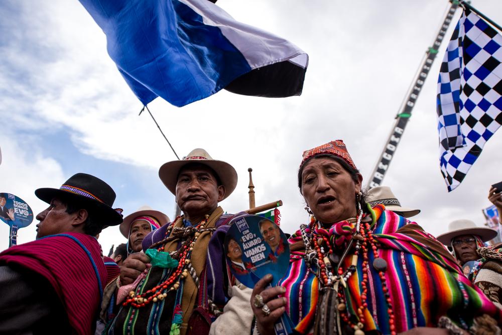 <p>Many indigenous people from the Altiplano attended Morales(***) last rally in the city of El Alto.</p>