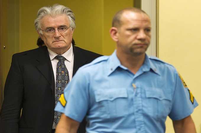 The fate of former Bosnian Serb leader Radovan Karadzic is now in the hands of three judges [AP]
