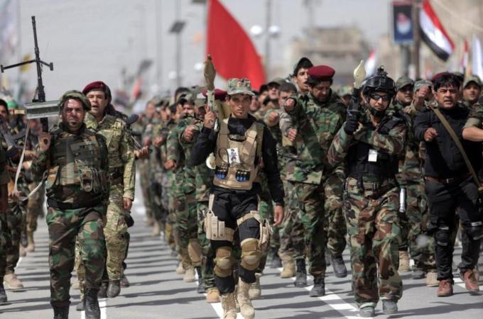 The Sadrist 'Peace Brigade' organise a parade in Baghdad, Iraq [Getty]