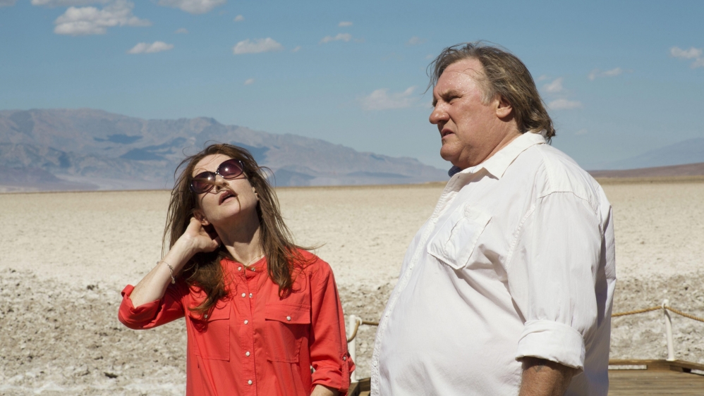 French actors Isabelle Huppert and Gerard Depardieu in a scene from ''Chronic'' [EPA]