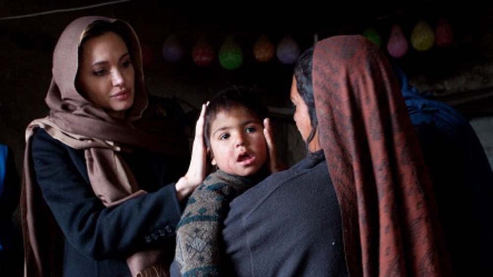 UNHCR Goodwill Ambassador Angelina Jolie in Kabul city, Afghanistan [Getty]