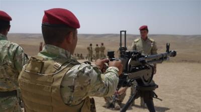 
 In addition to weapons and tactical training, soldiers are also prepared psychologically for dealing with ISIL [Megan O’Toole/Al Jazeera] 
