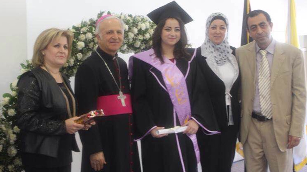 Farah graduated from a Catholic school in the Gaza Strip and hopes one day to become a lawyer. [Farah Baker/Al Jazeera]