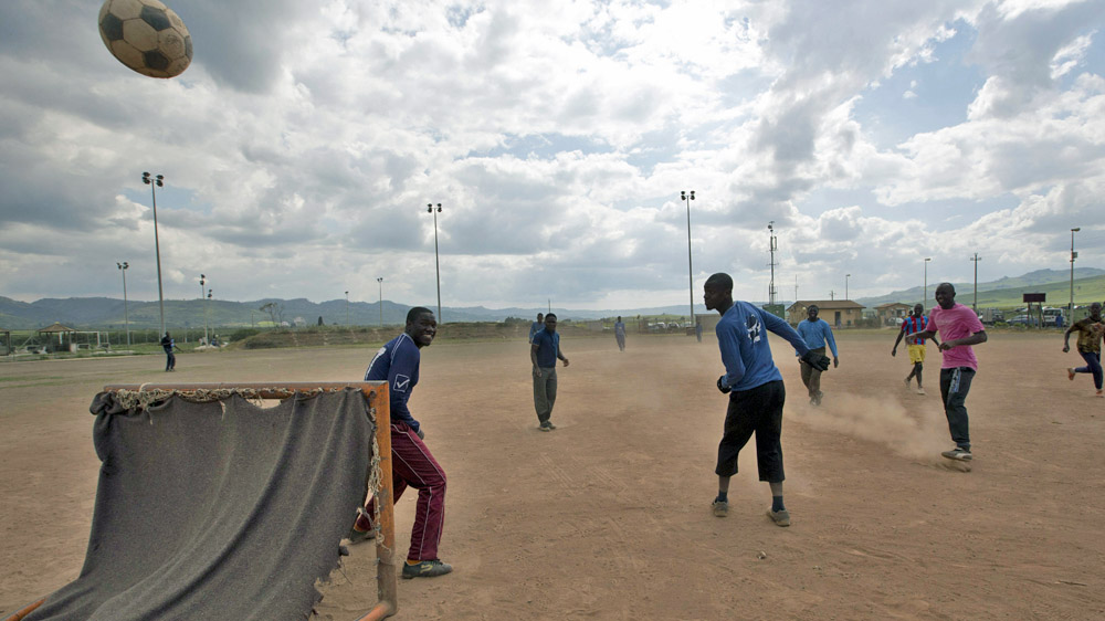 Refugees who survived the shipwreck were taken to Mineo, a camp hosting about 3,000 people [AP]