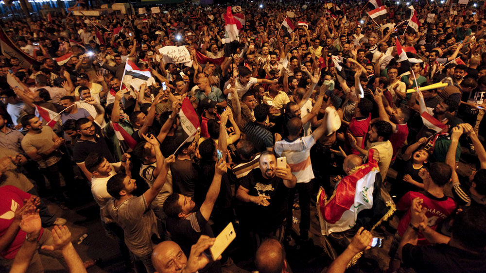 Thousands of people have turned out in Baghdad and various cities in the south to vent their anger at the authorities [Reuters]