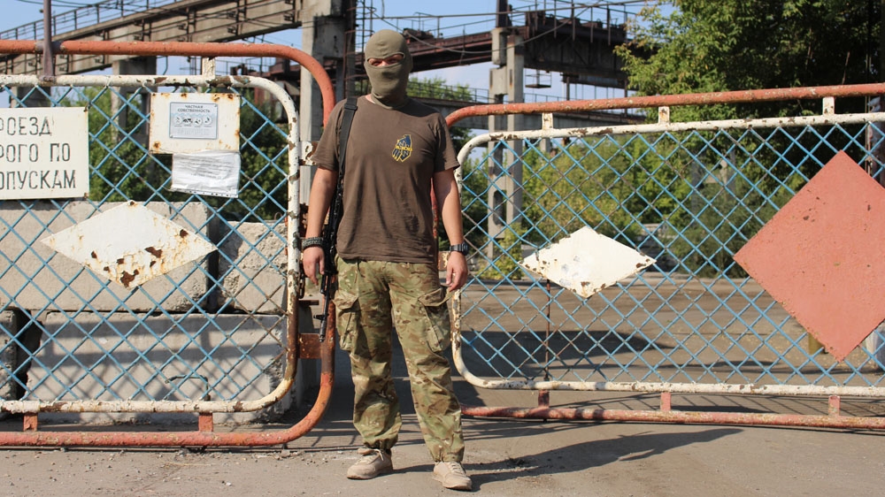 Thirty-year-old Spuk's family believe his in Moscow, working odd jobs. He doesn't want them to worry, but says that fighting in Ukraine is the only way he can oppose the Russian government [Mathew Vickery] 