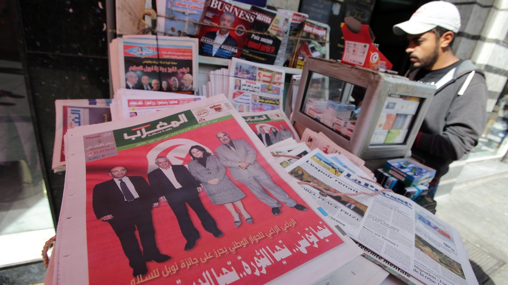 Tunisian newspaper feature Nobel Peace Prize winners
