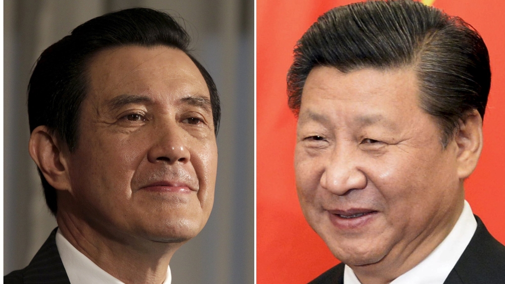 Taiwan President Ma Ying-jeou and Chinese President Xi Jinping