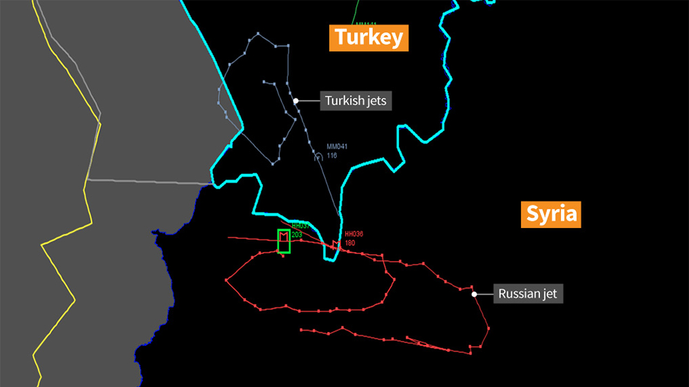 The alleged airspace violation by the Russian warplane, according to Turkish authorities