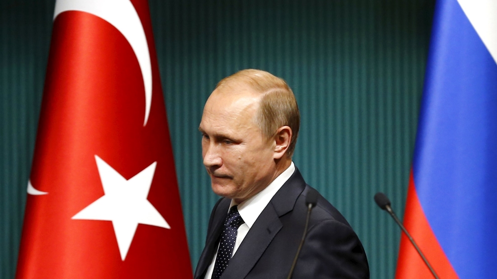 File photo of Russia''s President Putin arriving for news conference at Presidential Palace in Ankara