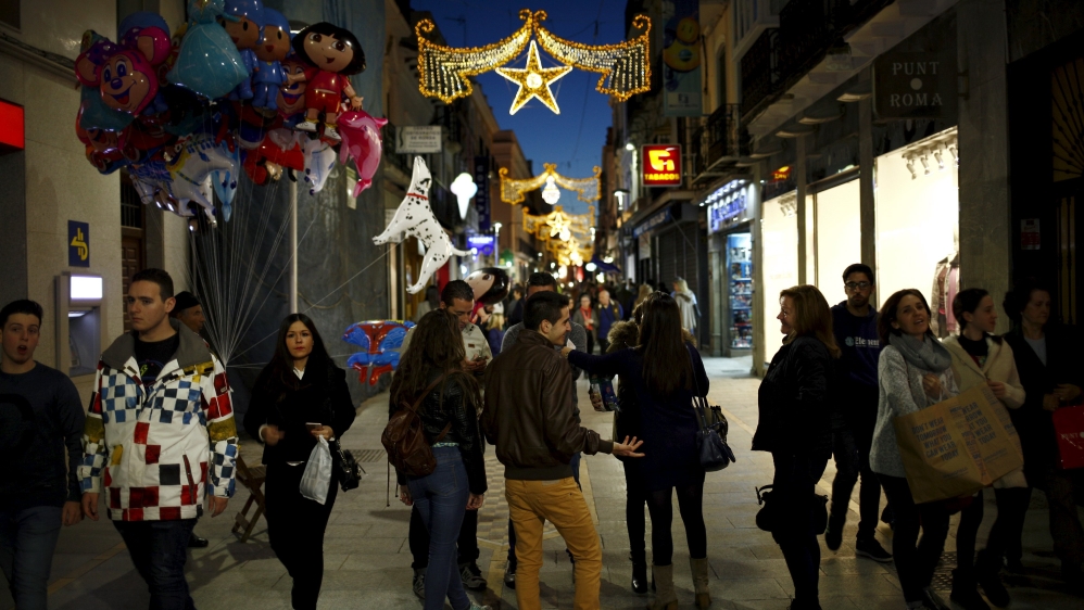 People chat during the day of reflection ahead of Spain''s general election in Ronda