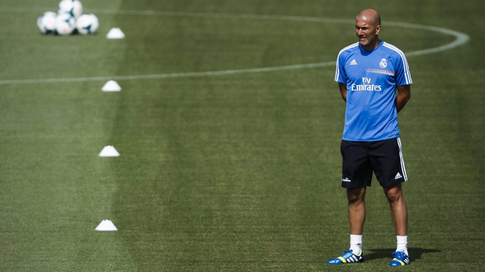Zidance had been coaching Real Madrid’s “B” team in the third division [EPA]