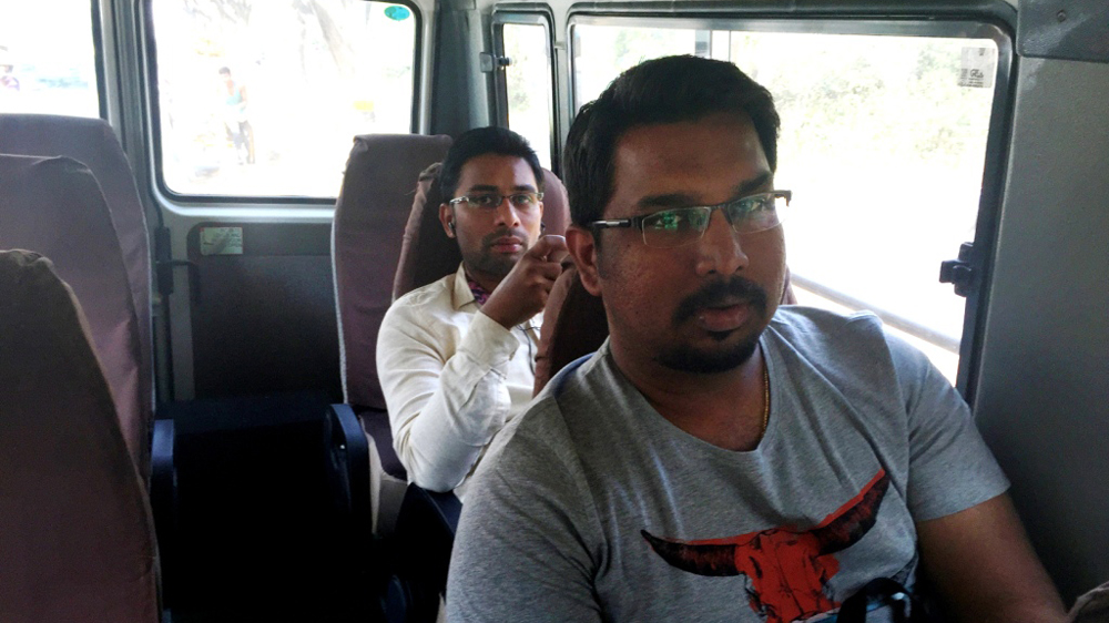 Madhu uses Zipgo, a newly launched shuttle service provider, but wishes it would introduce monthly passes [Prathap Nair/Al Jazeera]
