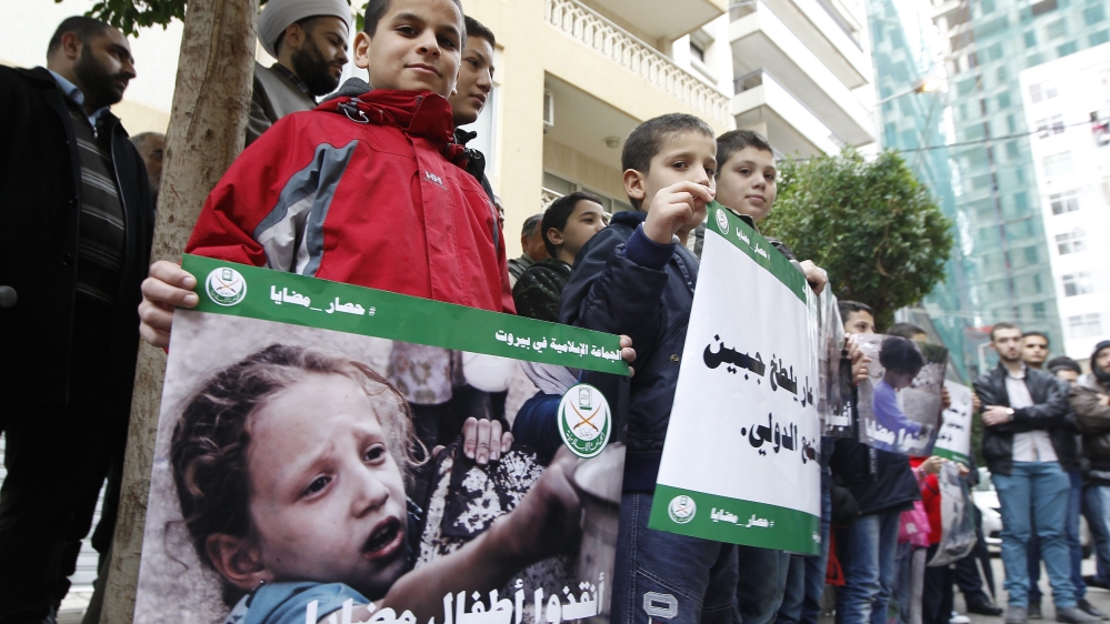 Protest of solidarity with besieged town of Madaya