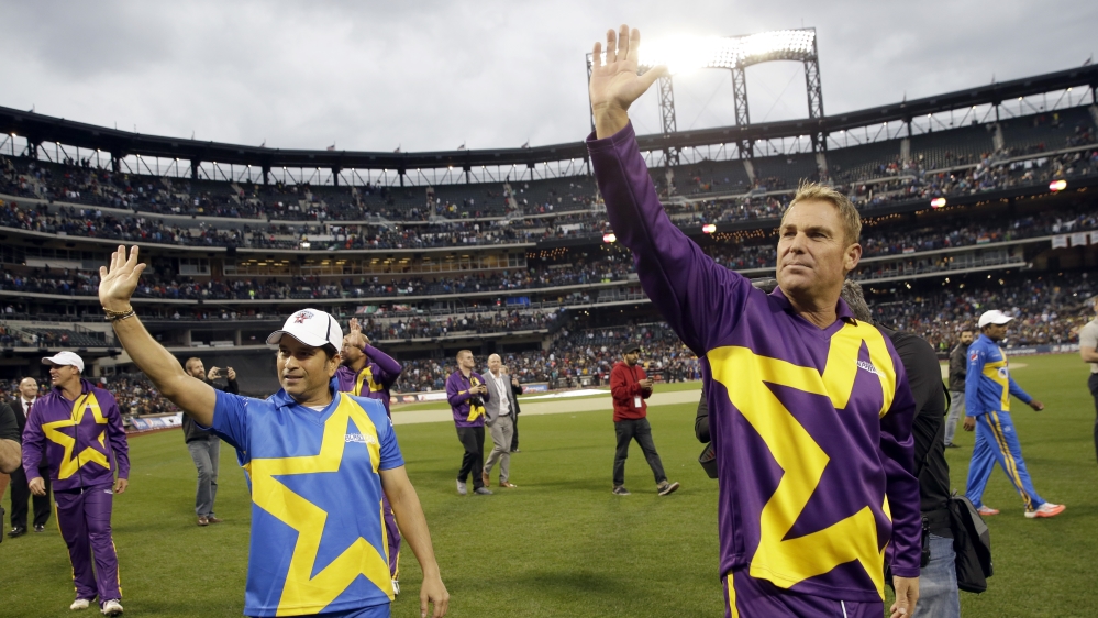 Tendulkar, left, cricket's highest run-scorer, and Warne, the second-highest wicket-taker in Test cricket, were the brains behind the idea [AP]