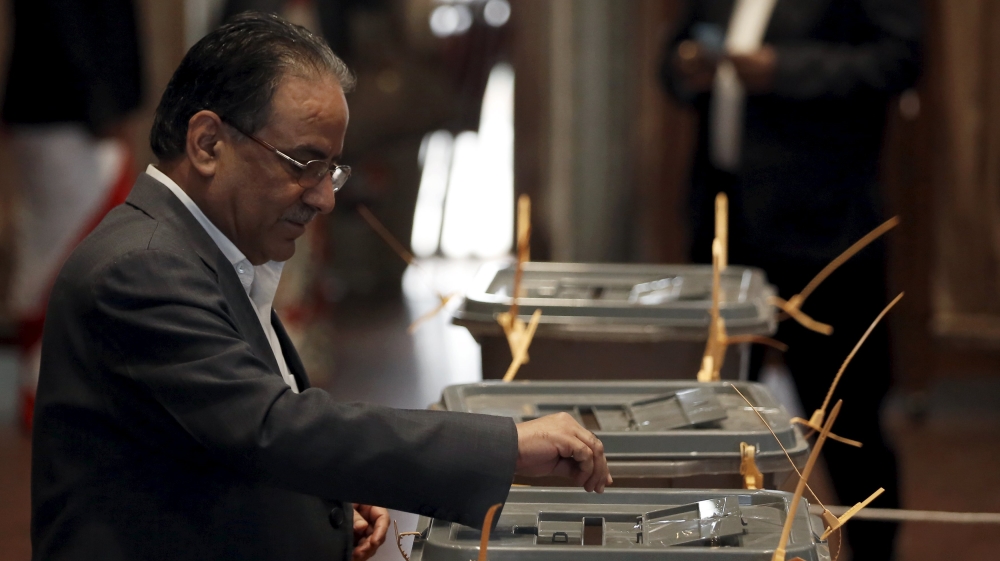 Prachanda says economic development is vital for long-term peace in Nepal [Navesh Chitrakar/Reuters]