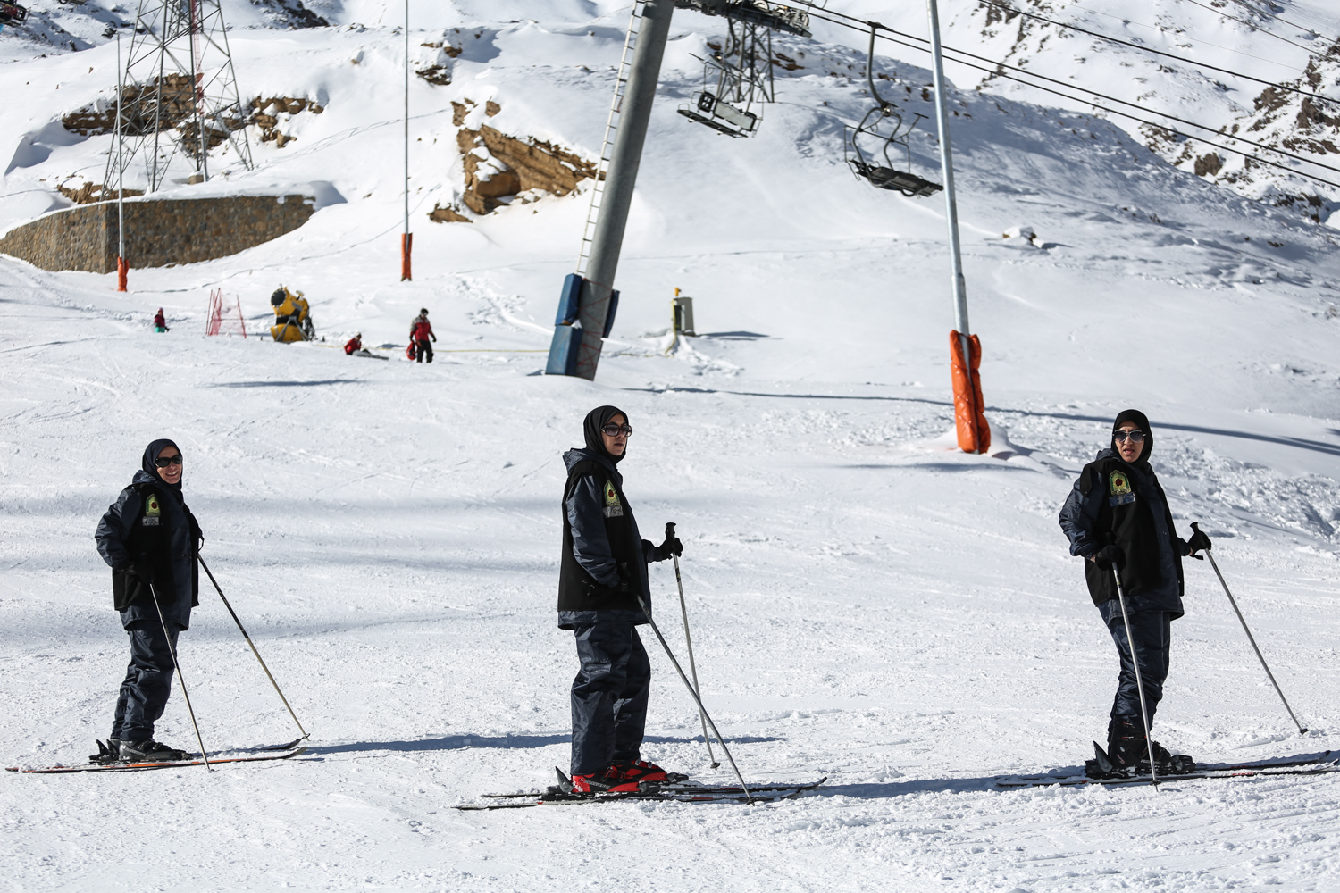 Skiing at Iran’s gateway of the snowcapped mountain / Please Do Not Use