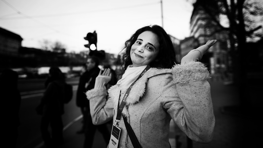 Marija Cvejic is coordinating a support team to help refugees in the transit camp of Presevo [Mona van den Berg/Al Jazeera]