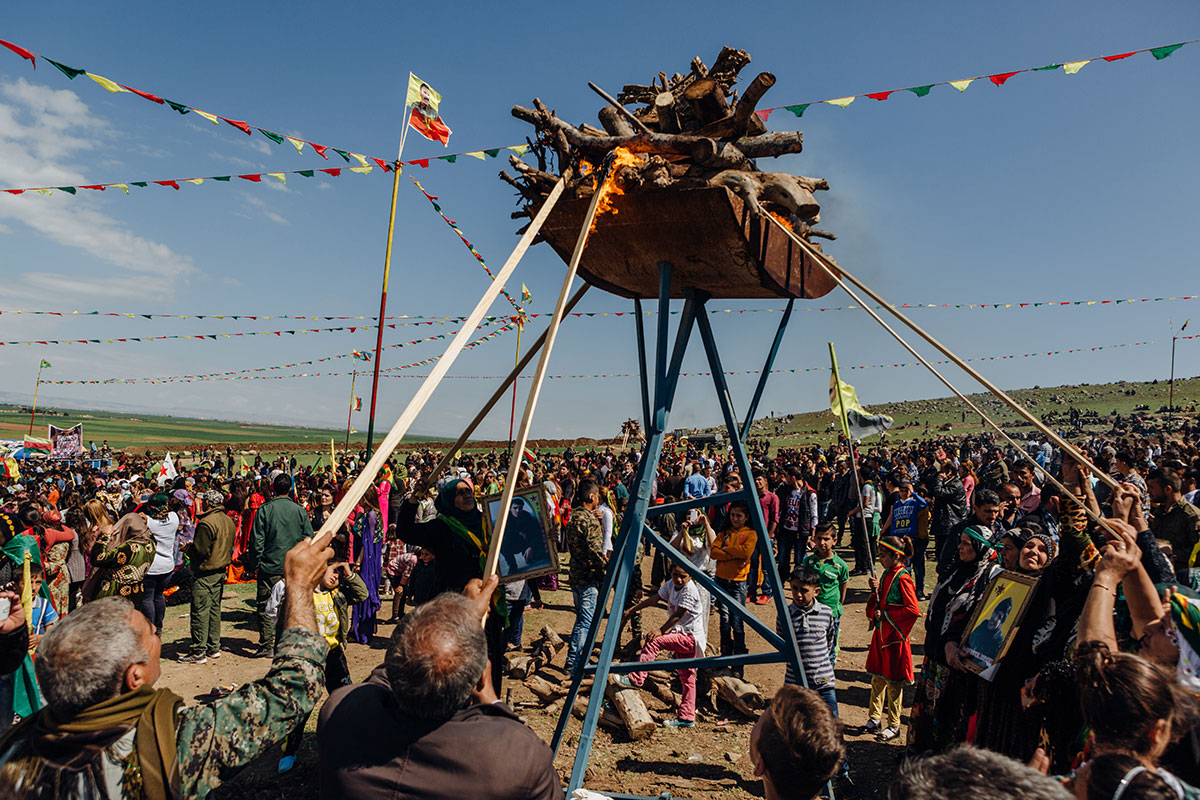 Syrian Kurds celebrate Newroz amid civil war/Please Do Not Use
