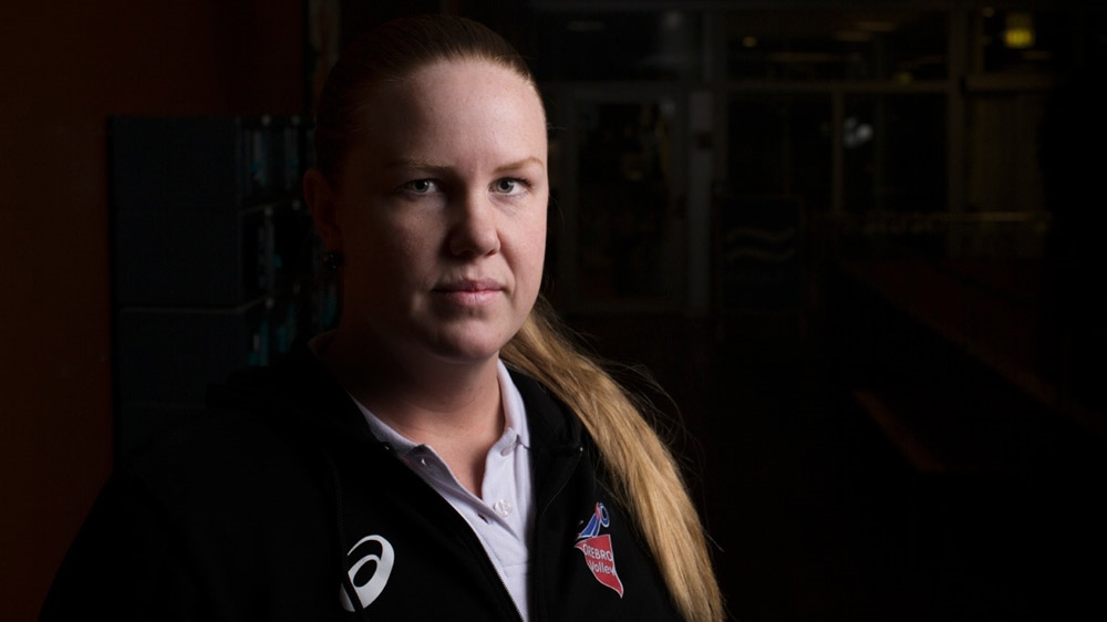 Matilda Wikander is the coach of Rezjovic's team [Sanna Sjosward/Al Jazeera]