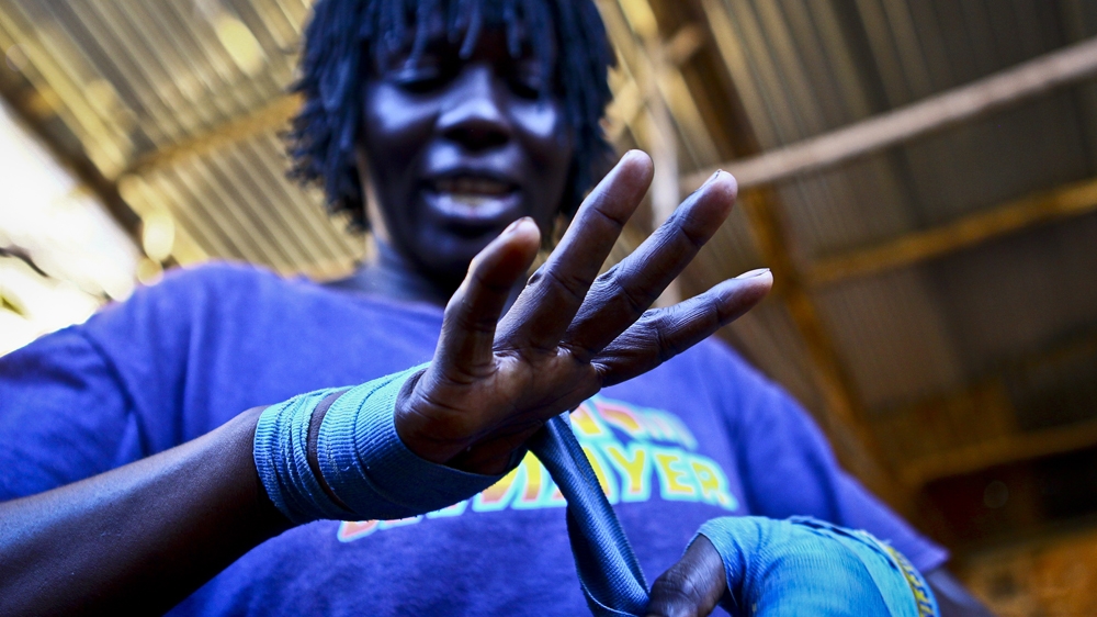 Morine Nakilyowa has won two of her five professional fights [Edward Echwalu/Al Jazeera] 