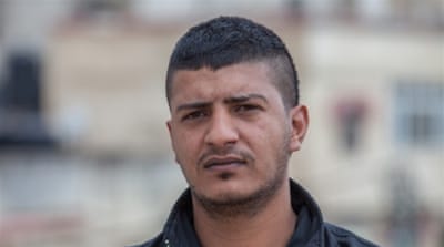 Abed Abu Sharefa, 25, says he suffers from post-traumatic stress disorder after being arrested, detained and tortured by Israeli security forces [Edmee Van Rijn/Al Jazeera]