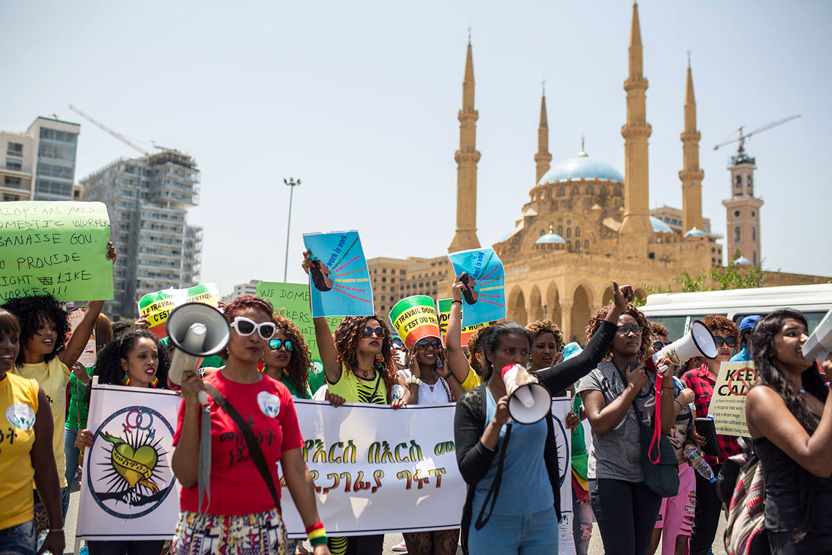 Domestic workers take the streets in Beirut/ Please Do Not Use