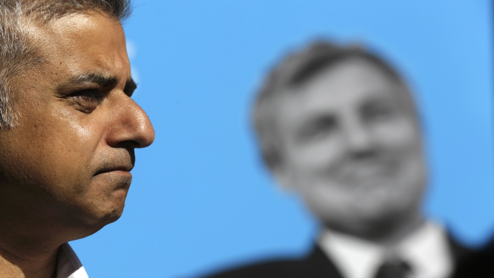 Sadiq Khan, Britain''s Labour Party candidate for Mayor of London, speaks to the media at Canary Wharf in London