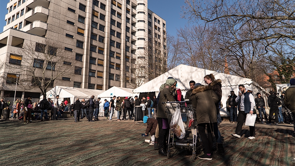 A refugee registration centre in Berlin [Sorin Furcoi/Al Jazeera]