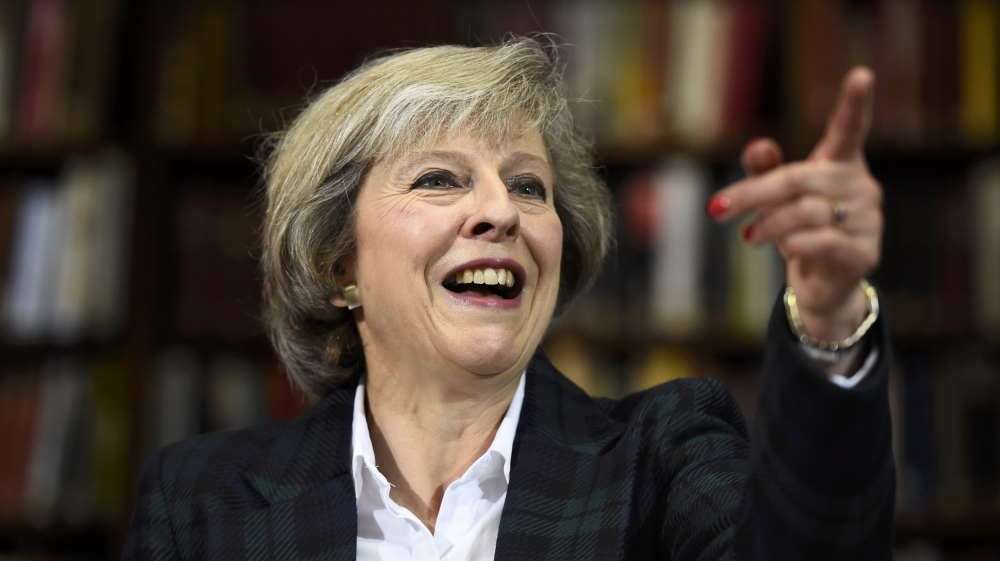 Britain''s Home Secretary Theresa May attends a press conference in London