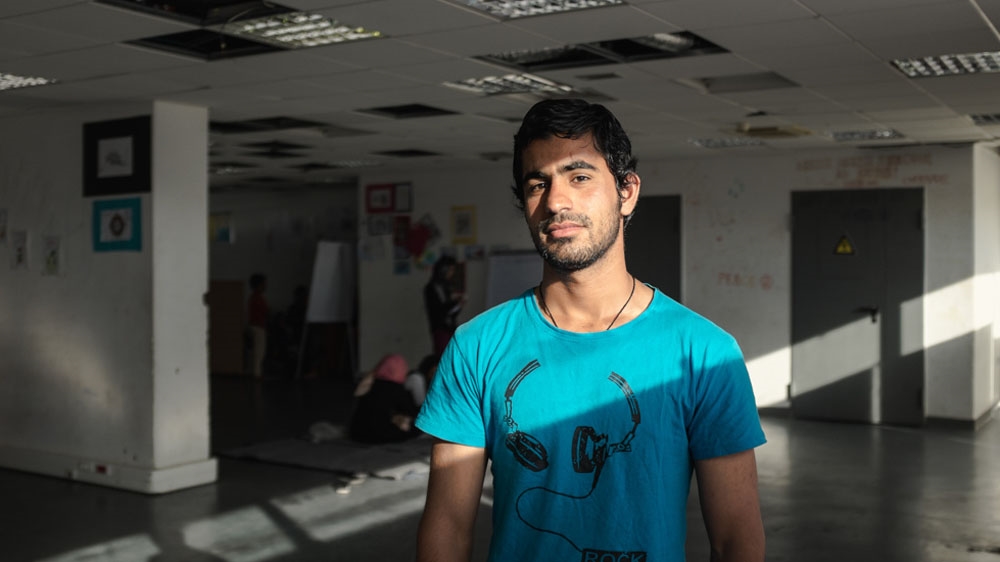 Mohammed Asif and others say access to medical treatment is limited in the Elliniko camp [Nick Paleologos/SOOC/Al Jazeera]