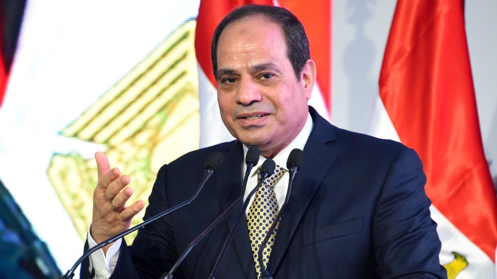 Sisi speaks at Al-Asmarat district in Al Mokattam area