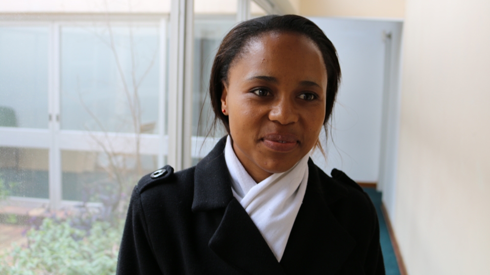 An IT graduate and daughter of an ex-miner, Mahloli Makutoane says her generation is focused on education and a future above ground [Caelainn Hogan/ Al Jazeera]